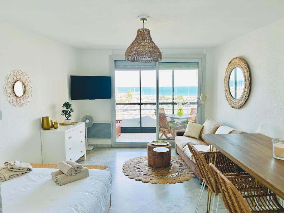 Studio Chic & Cosy Vue Mer, Clim, Parking Ла Гранде-Моте Екстериор снимка