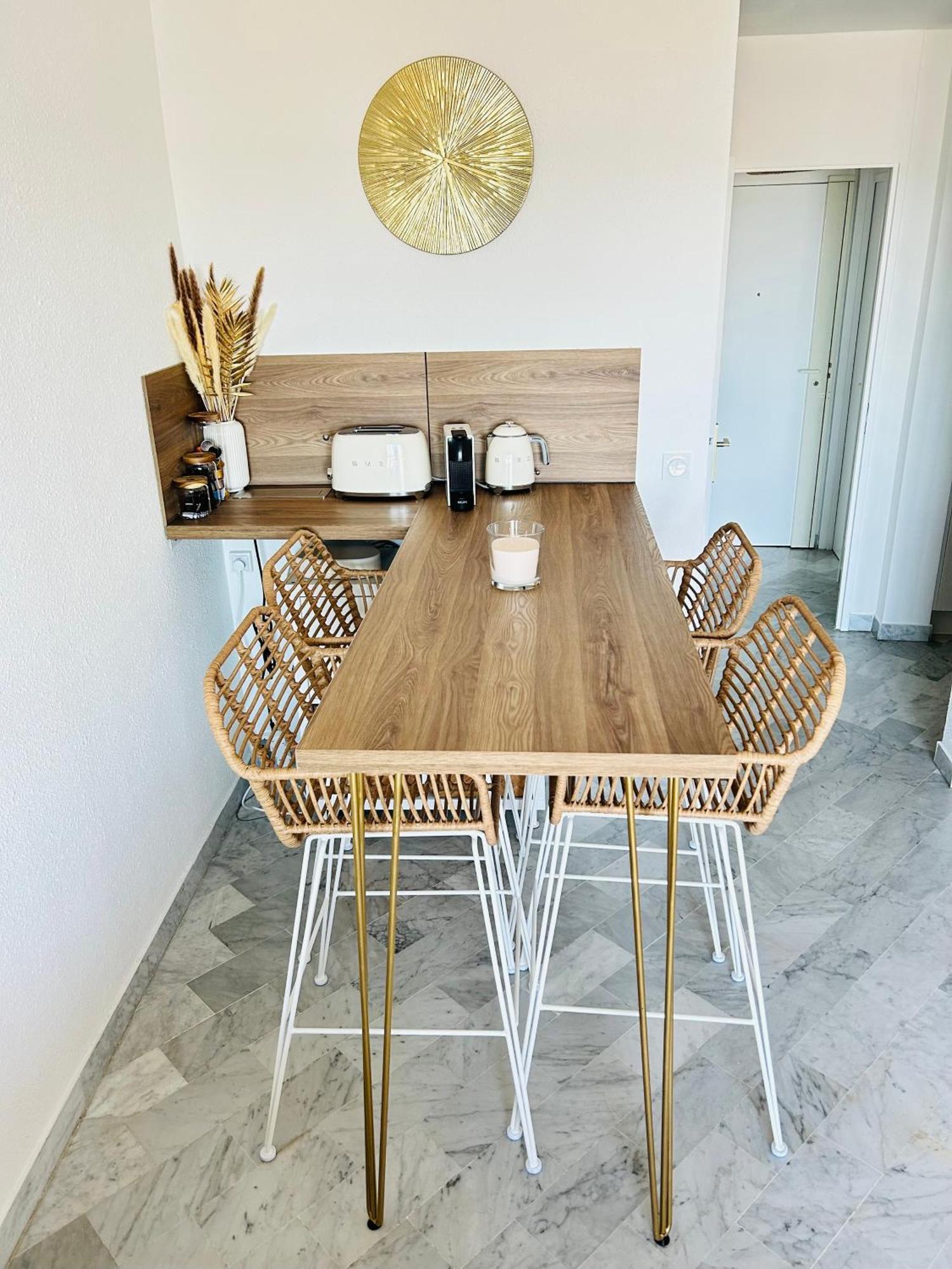 Studio Chic & Cosy Vue Mer, Clim, Parking Ла Гранде-Моте Екстериор снимка
